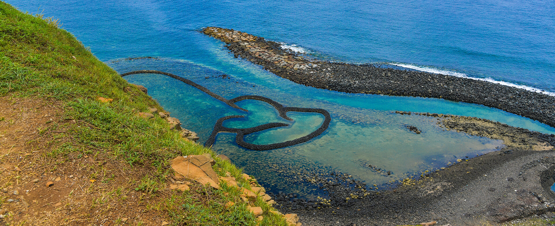 Double-Heart of Stacked Stones, Penghu, Taiwan